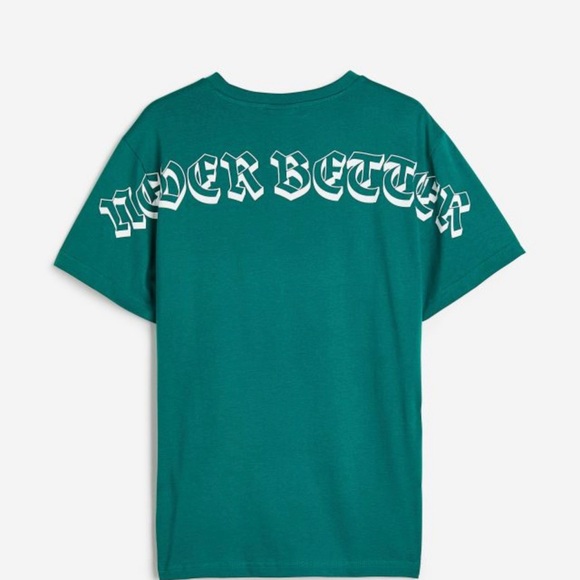 “Never Better” H&M Men's Small S Graphic Tee Shirt Graffiti Spellout Crew Neck - Picture 6 of 6
